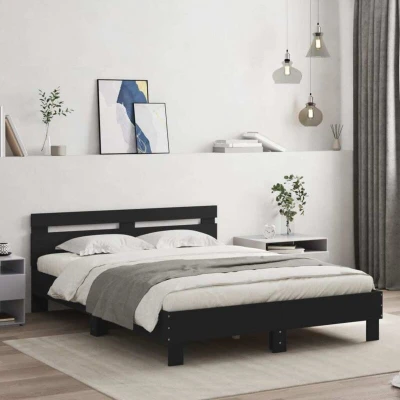 Slika vidaXL Bed Frame without Mattress Black 140x200 cm