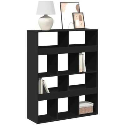 Slika vidaXL Bookcase Black 100x33x125.5 cm Engineered Wood
