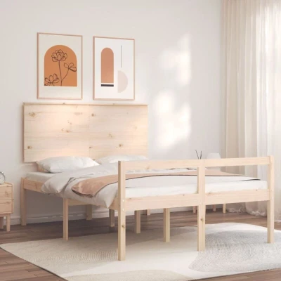 Slika vidaXL Senior Bed without Mattress 140x190 cm Solid Wood