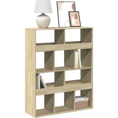 Slika vidaXL Bookcase Sonoma Oak 100x33x125.5 cm Engineered Wood