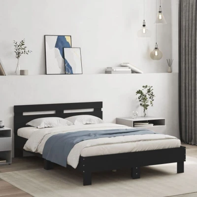 Slika vidaXL Bed Frame without Mattress Black 120x200 cm